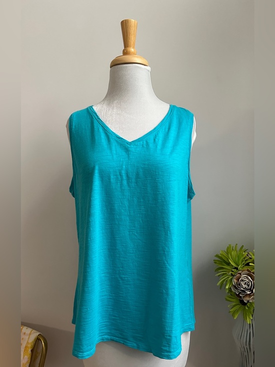 Chico's Tops - Chico's Bright Teal V-Neck Tank